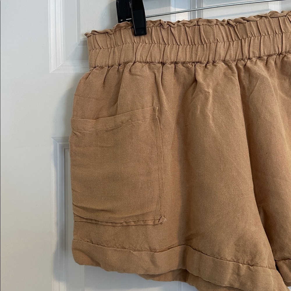 NWOT Show Me Your Mumu Disilvio Shorts in Tan Linen size L - Picture 8 of 14